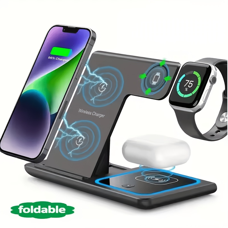 Smartwatch Watches For Iphone - Stasiun pengisian daya nirkabel 3-in-1, alas