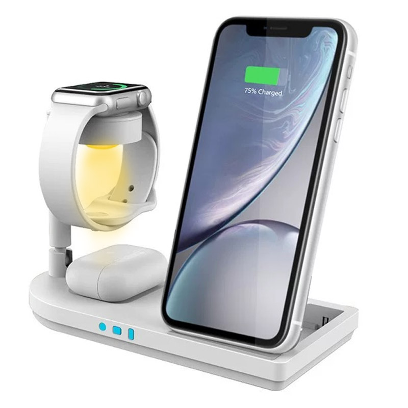 Smartwatch Watches For Iphone - Stasiun Pengisi Daya Nirkabel 3-in-1 yang