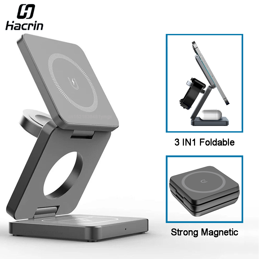 Smartwatch Watches For Iphone - Pengisi daya nirkabel 3 in 1,