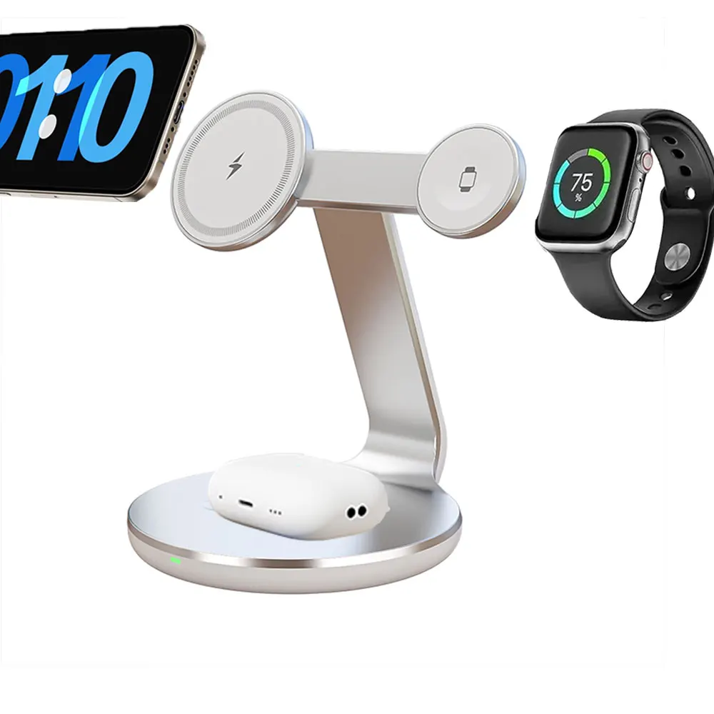 Smartwatch Watches For Iphone - Stasiun Pengisian Daya Nirkabel 3 in