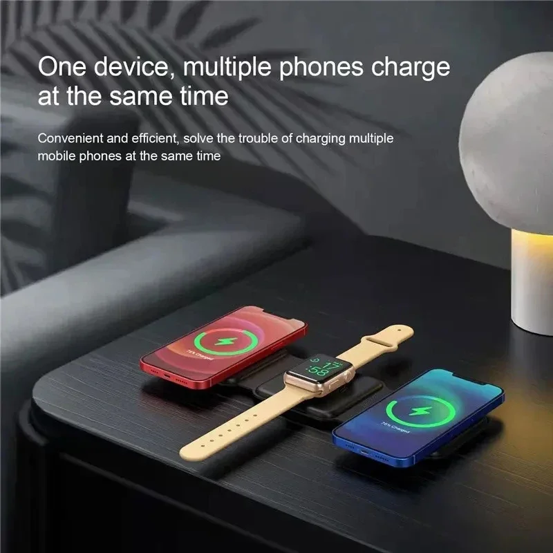 Smartwatch Watches For Iphone - 3 in 1 Pengisi Daya Nirkabel