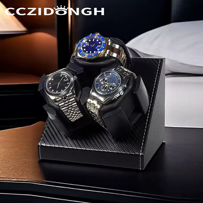 Watch Winder Single - Kotak Jam Otomatis Kulit 3+0 Watch