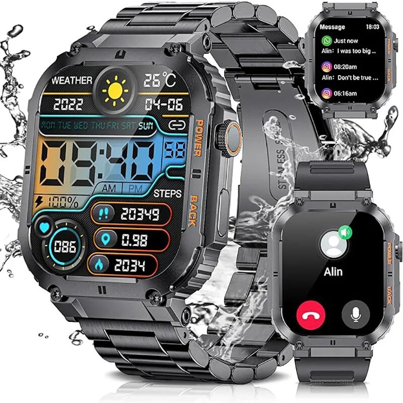 Smartwatch Watches With Bluetooth - LIGE jam tangan cerdas pria, jam