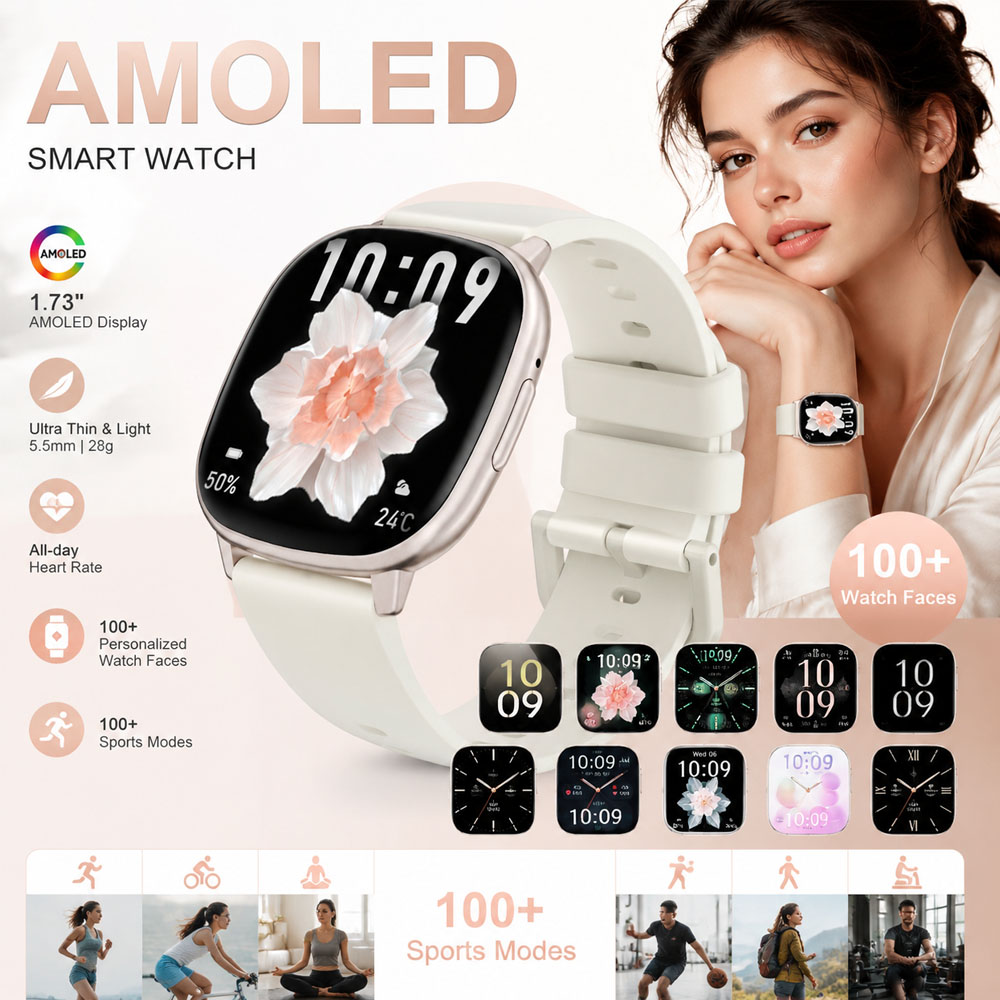 Smartwatch Stylish Watches For Women - Jam Tangan Pintar HD17 AIR AMOLED