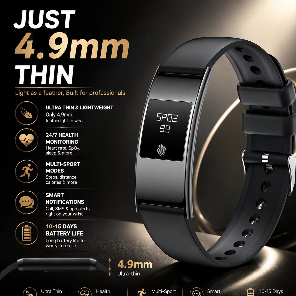 Smartwatch Stylish Watches For Women - Jam Tangan Pintar Ultra-Slim Stylish untuk