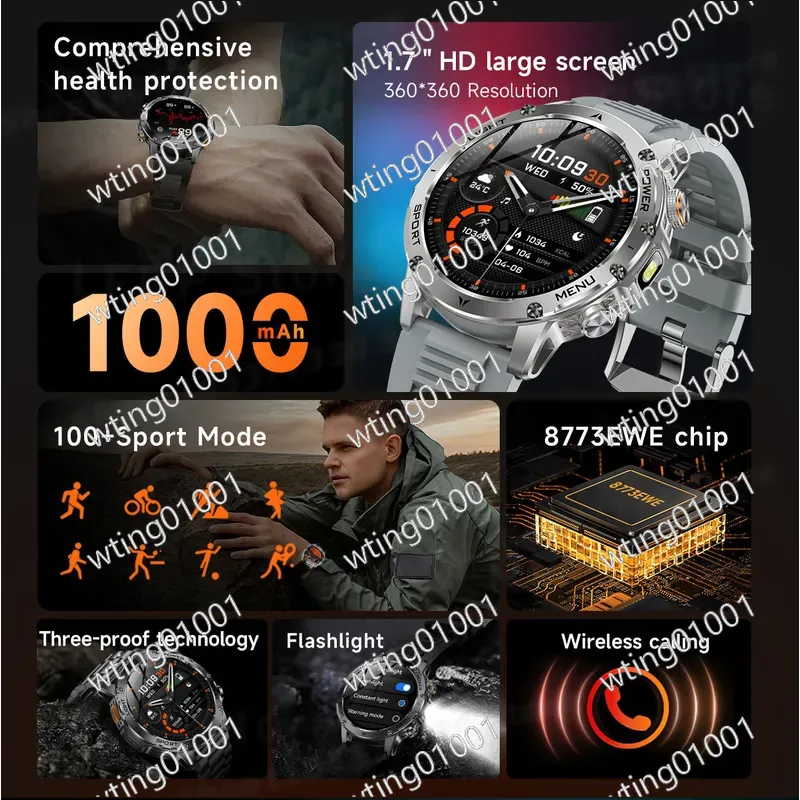 Jam Tangan Pintar AK87 dengan  - Smartwatch Watches With Bluetooth ulasan dan harga