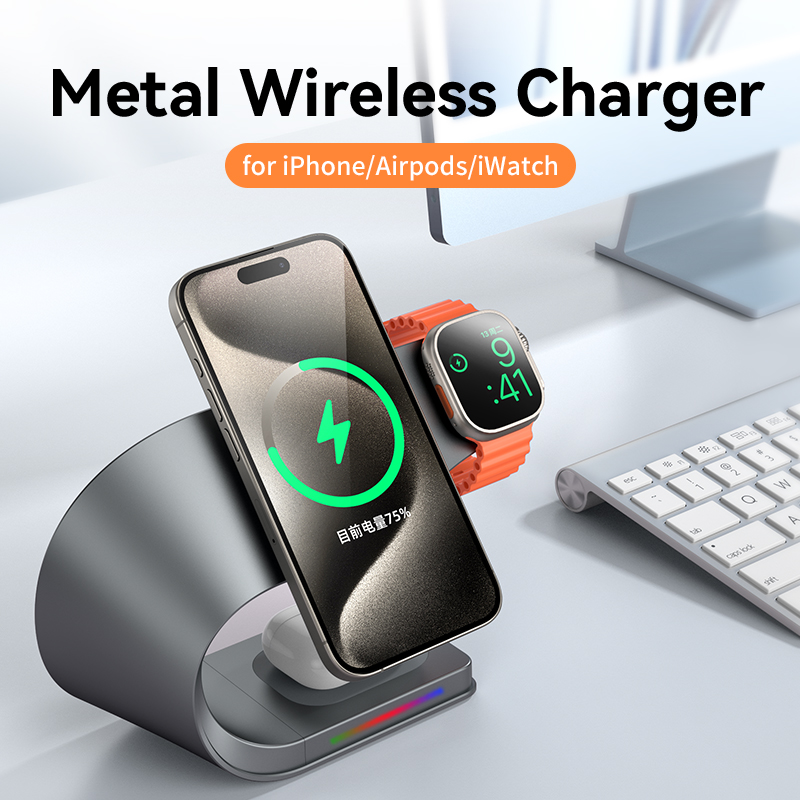 Pengisi Daya Nirkabel 4 in 1 B - Smartwatch Watches For Iphone ulasan dan harga