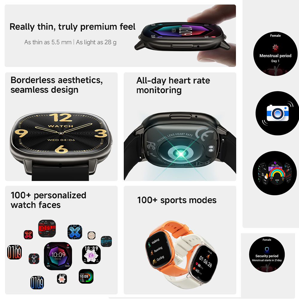 Jam Tangan Pintar Ultra Tipis  - Smartwatch Stylish Watches For Women ulasan dan harga