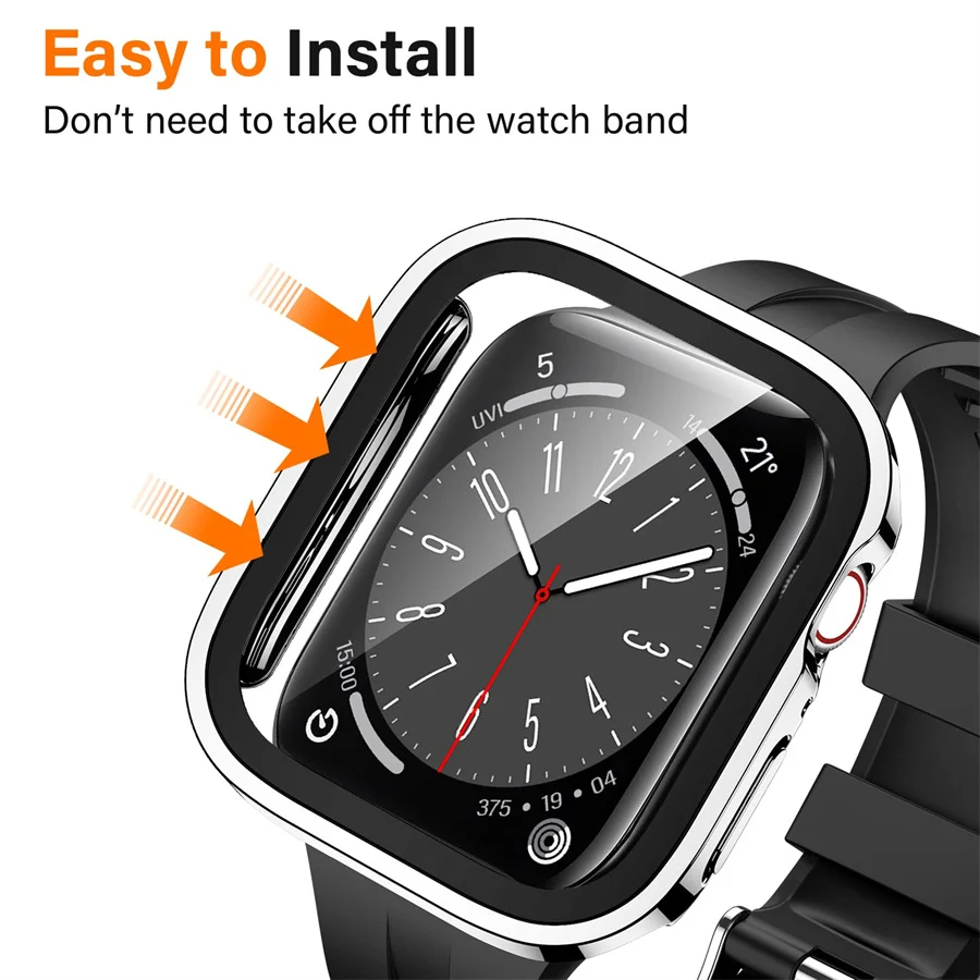 Kaca + penutup untuk Apple Wat - Smartwatch Watches For Girls ulasan dan harga
