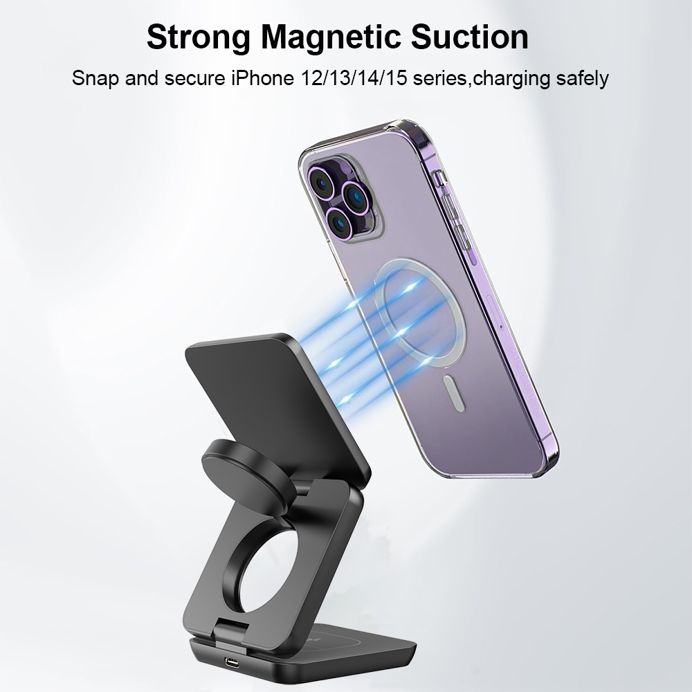 Pengisi daya nirkabel 3 in 1,  - Smartwatch Watches For Iphone ulasan dan harga