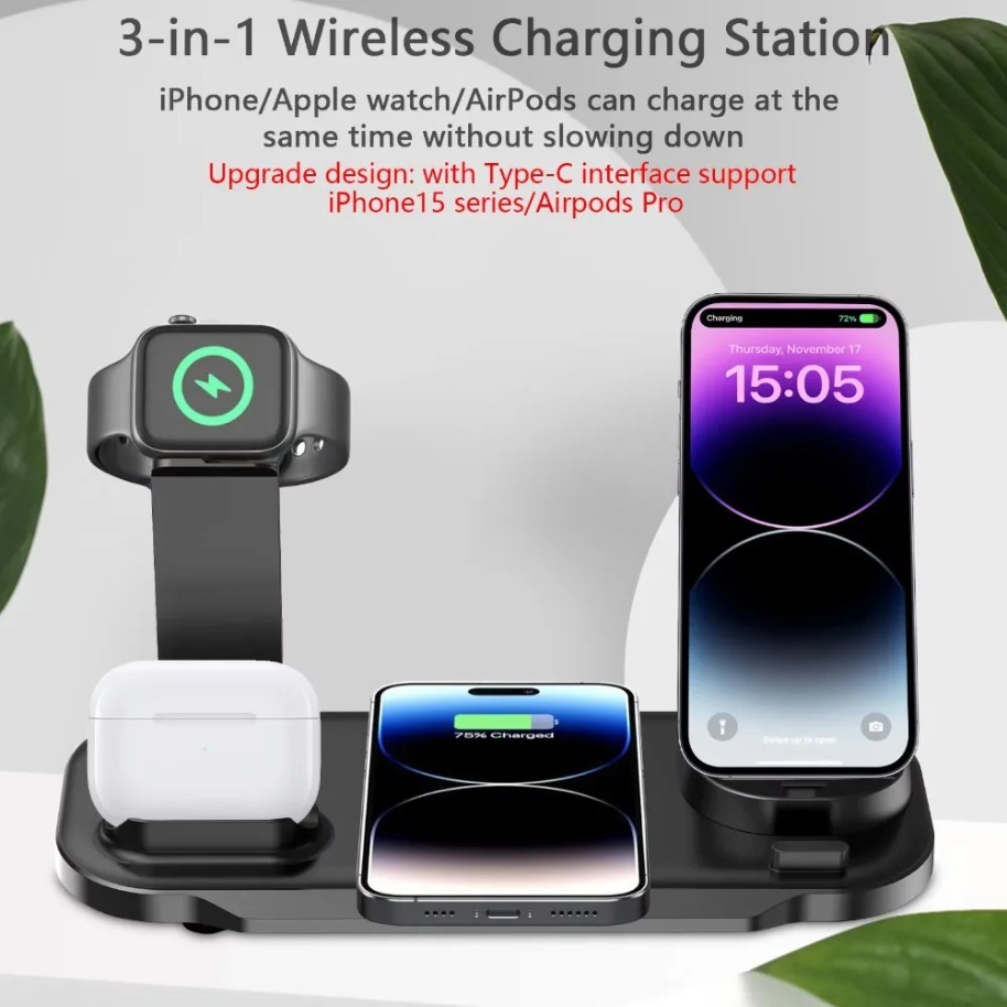 Stasiun Pengisian Daya Nirkabe - Smartwatch Watches For Iphone ulasan dan harga