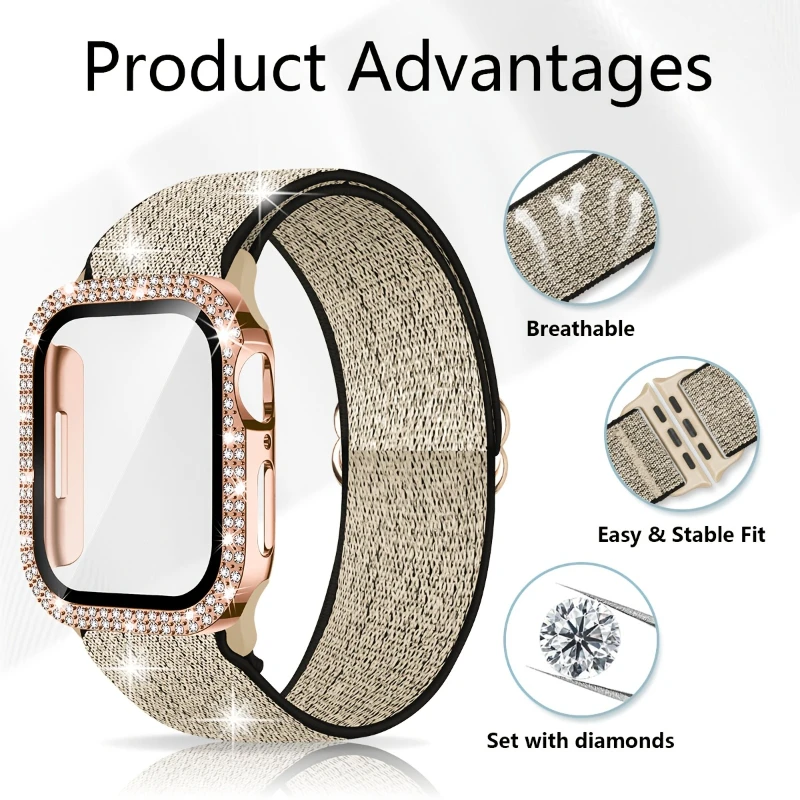 Tali + Casing untuk Apple Watc - Smartwatch Apple Watches For Women ulasan dan harga