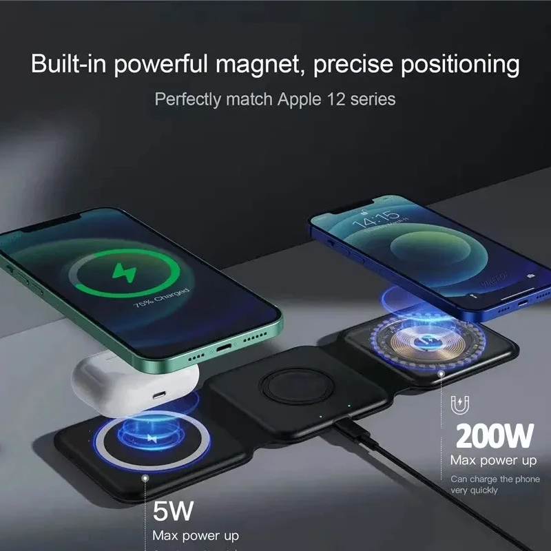 3 in 1 Pengisi Daya Nirkabel M - Smartwatch Watches For Iphone ulasan dan harga