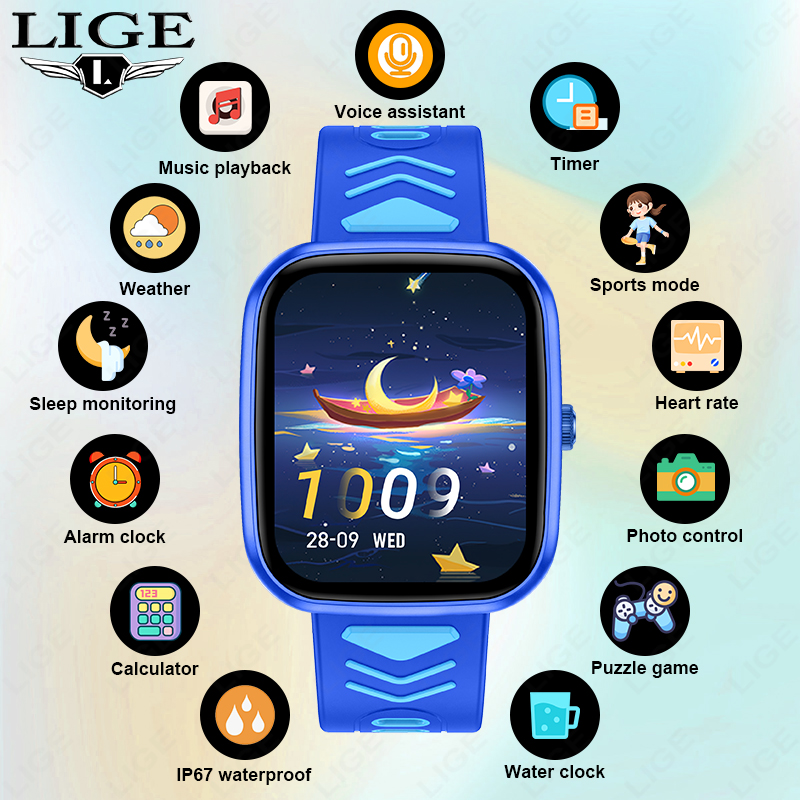 Jam Tangan Pintar Anak LIGE, T - Smartwatch Watches Birthday Gift For Girls ulasan dan harga