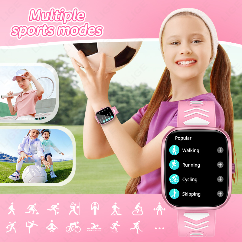 LIGE Jam Tangan Pintar Anak Ba - Smartwatch Watches Birthday Gift For Girls ulasan dan harga