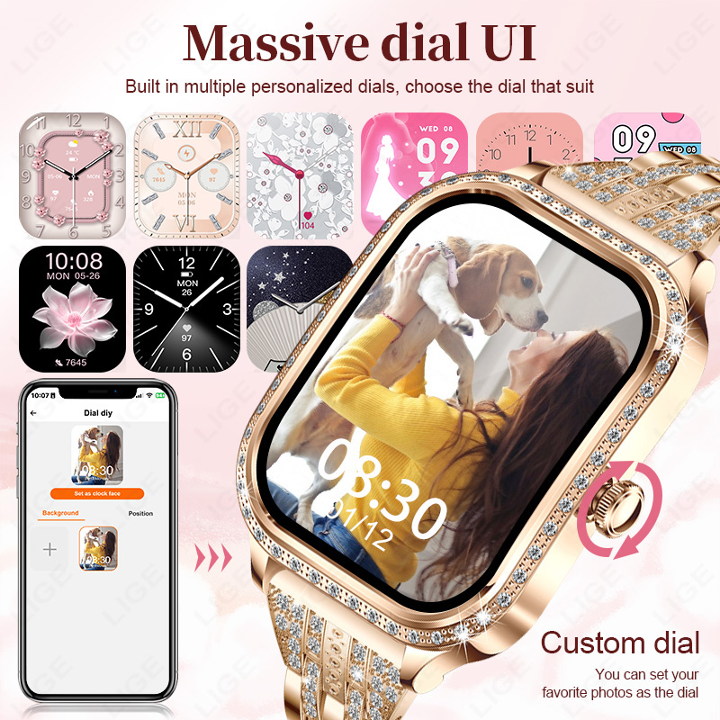 LIGE Jam Tangan Pintar Wanita  - Smartwatch Digital Watches For Women ulasan dan harga