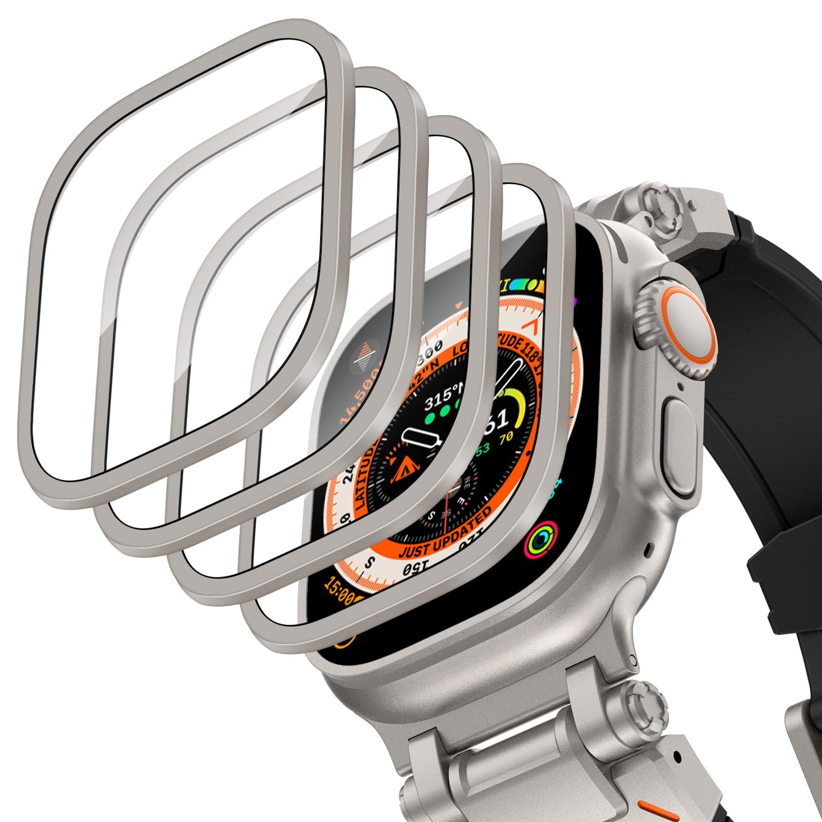Casing Aloi Aluminium + Kaca T - Smartwatch Apple Watches For Women ulasan dan harga
